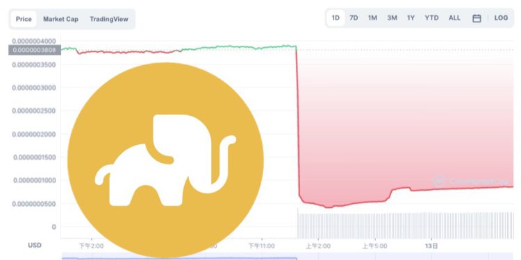 Elephant Money遭闪电贷攻击！TRUNK脱钩 损失达1120万美元插图