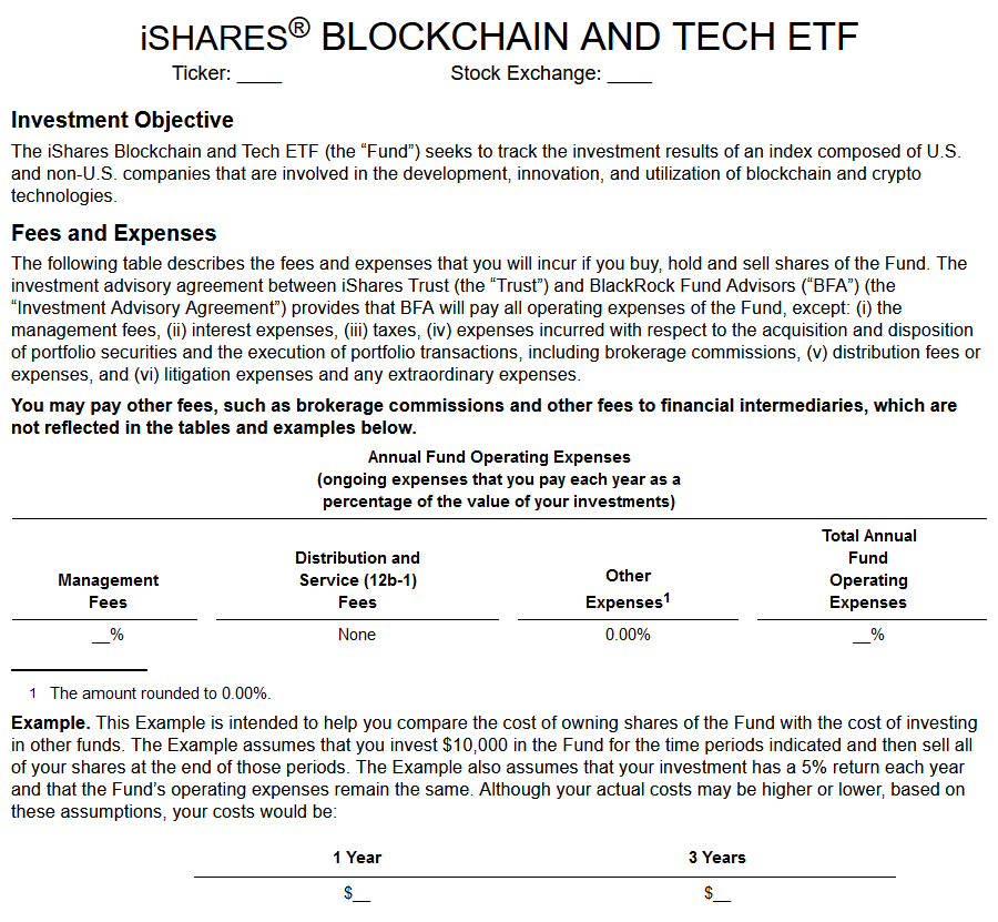 贝莱德向SEC申请成立旗下首支区块链技术ETF Ishares插图1