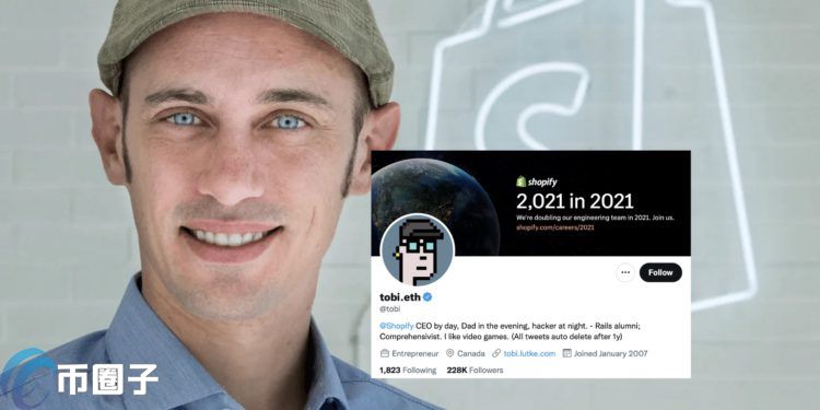 Shopify CEO300万买ENS域名放上推特 并换上Cryptopunks头像插图