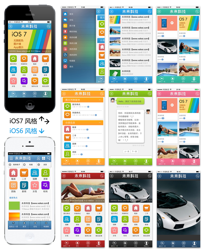 Discuz X3手机模版IOS风格插图