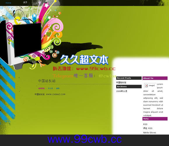 WordPress Colourful模板插图