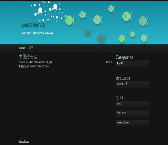 WordPress Under Water模板插图