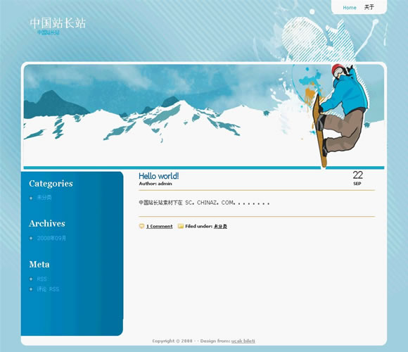 WordPress Snowboarder模板插图