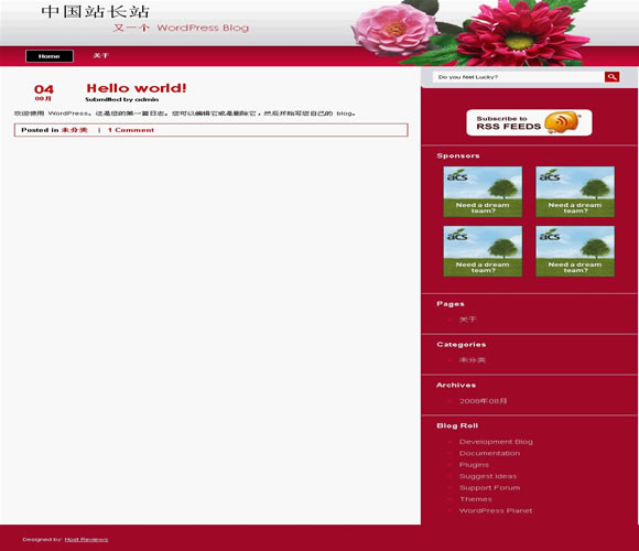 WordPress Flower模板插图