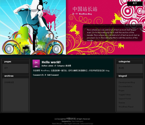 WordPress Pop Music模板插图