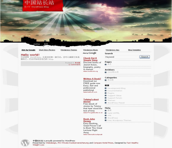 WordPress Sunset City模板插图