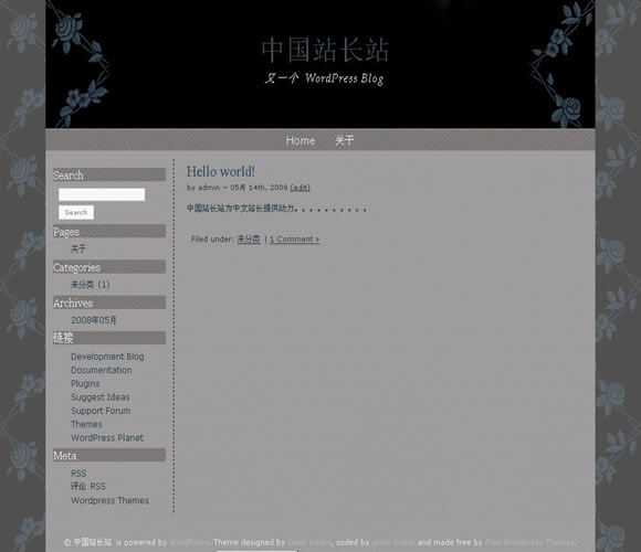 WordPress Blue Grey模板插图