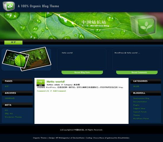 WordPress Organic模板插图