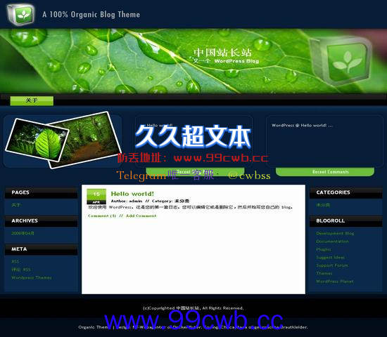 WordPress Organic模板插图