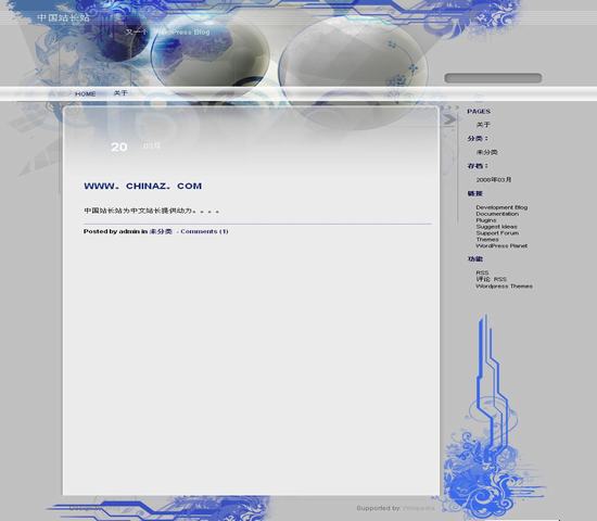 WordPress Blueglobes模板插图