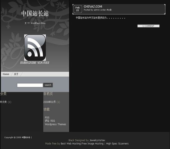 WordPress Black模板插图