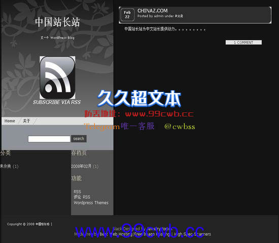 WordPress Black模板插图