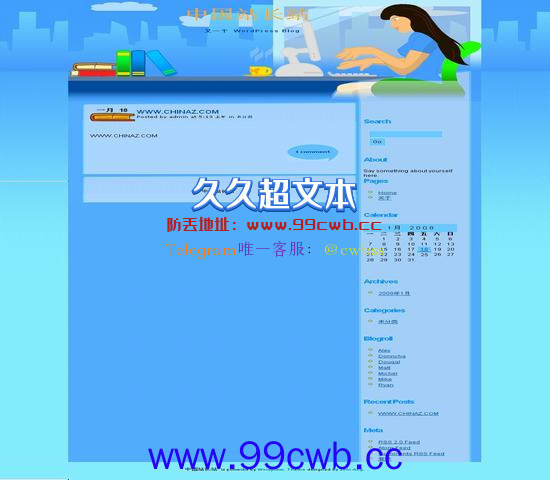 WordPress 美丽女孩插图