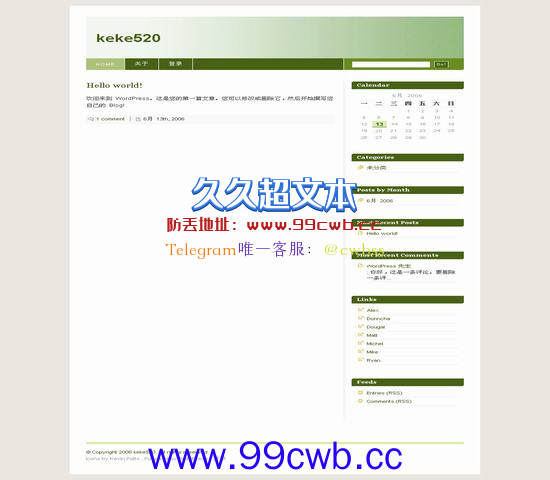 WordPress Blix_Green插图