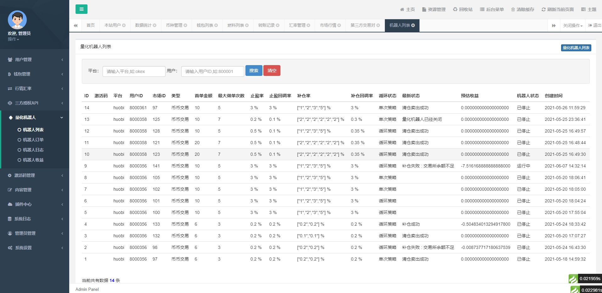 【免费资源】多语言版/量化智能机器人/炒币机器人源码/支持多币/混合自动补仓（开源）插图26