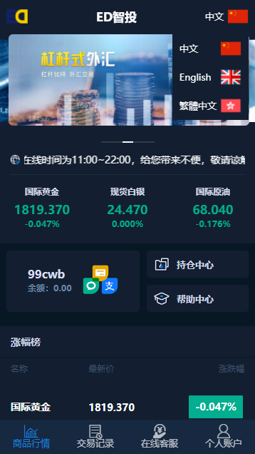 【免费资源】ED智投/汇汇通/多语言/K线已修复/带搭建教程插图