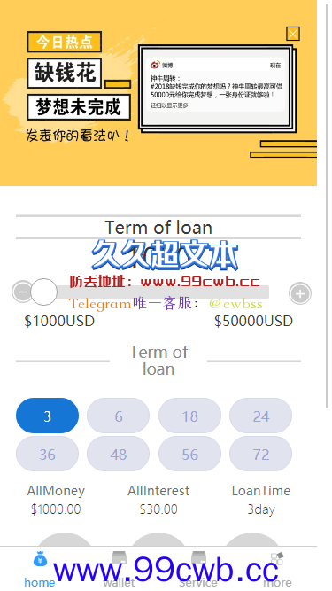 【免费资源】单英文版信贷系统源码插图