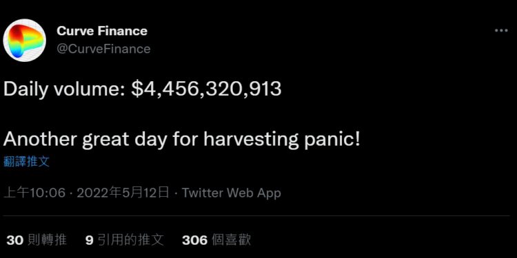 Curve单日交易额达到44.5亿美元！称收割恐慌的好日子插图