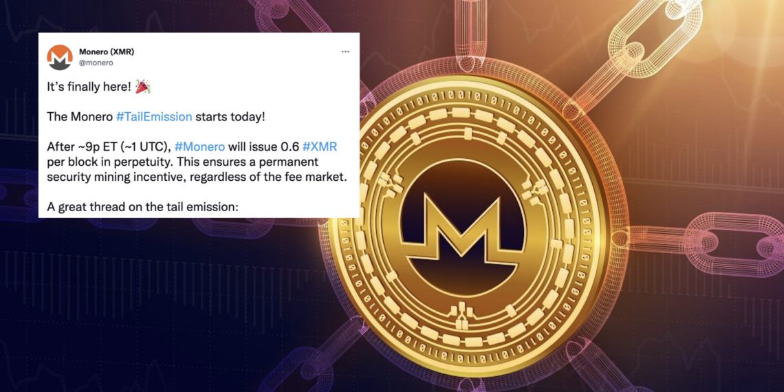 门罗币趋近零通膨！区块奖励固定0.6XMR 单月逆势涨60%插图