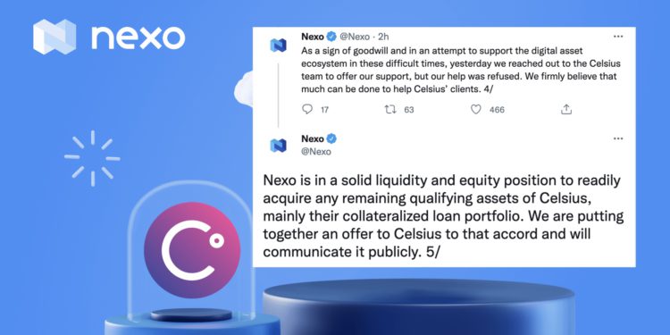 Nexo：昨日已向Celsius伸出援手但遭拒 准备提收购报价插图