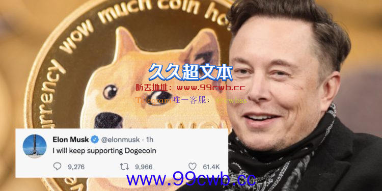 马斯克：我会继续支持狗狗币 正持续买进！DOGE跳涨10%插图