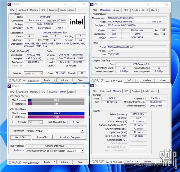 Intel 13代酷睿旗舰i9-13900K冲上5.5GHz！轻松灭掉最强锐龙9