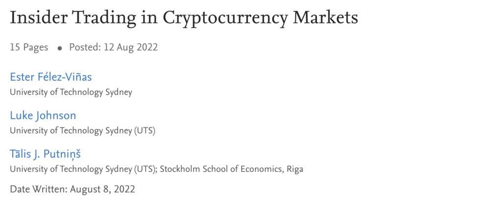 悉尼科技大学报告：Coinbase有10-25%代币上架恐存在内线交易插图1