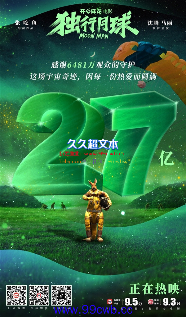 沈腾《独行月球》票房破27亿：成2022年内地票房榜排名第二