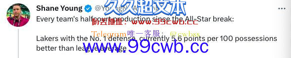 湖人冲六最强武器曝光：深扒联盟第一防守 詹皇蜕变球队头号铁闸插图3