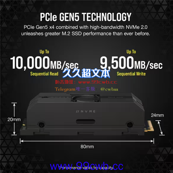 性能残血还带风扇 海盗船PCIe 5.0硬盘开卖：性价比竟然很高