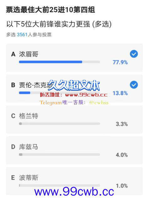 现役最强大前锋25进10票选出炉：詹杜字领衔 李凯尔意外爆冷晋级插图10